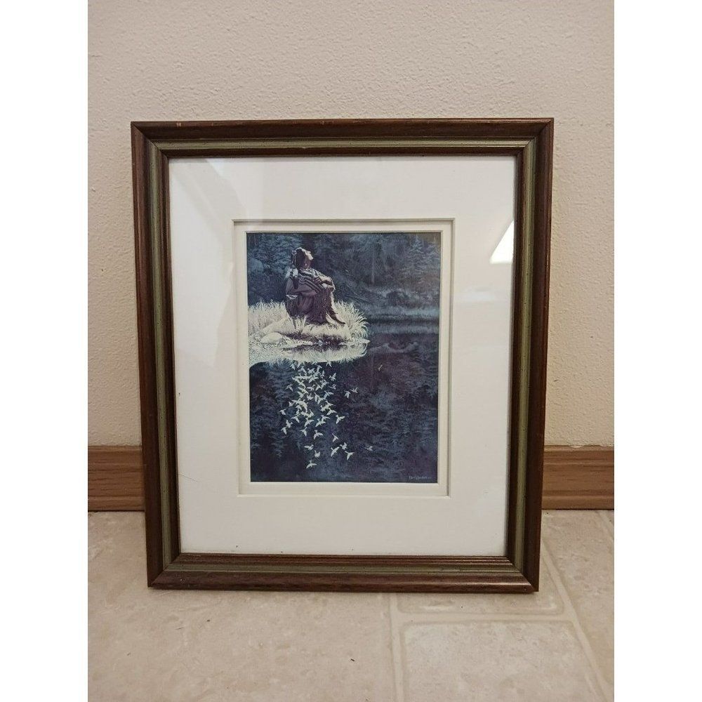 "Let my Spirit Soar" by Bev Doolittle matted and framed native american art